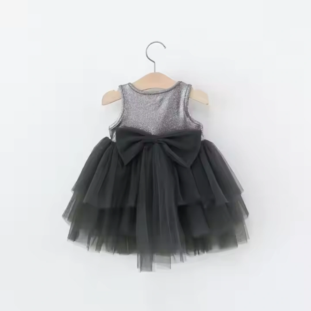 Elegant Summer Lace Dress for Girls – Back Bow Design & Flowy Skirt