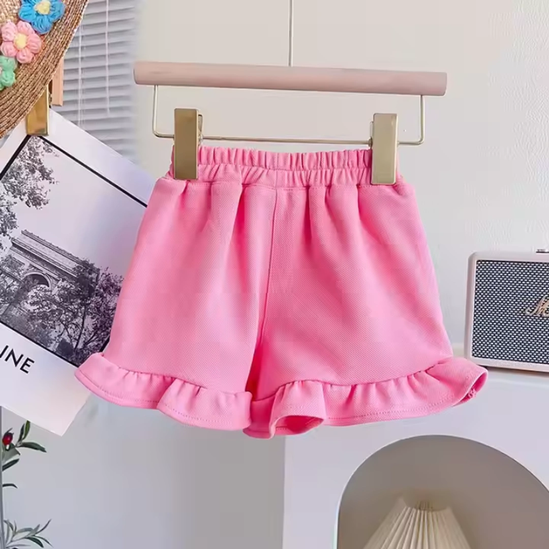 Girls Two-Piece Set Rabbit Cartoon Polo T-Shirt and Bud Skirt - Image 6