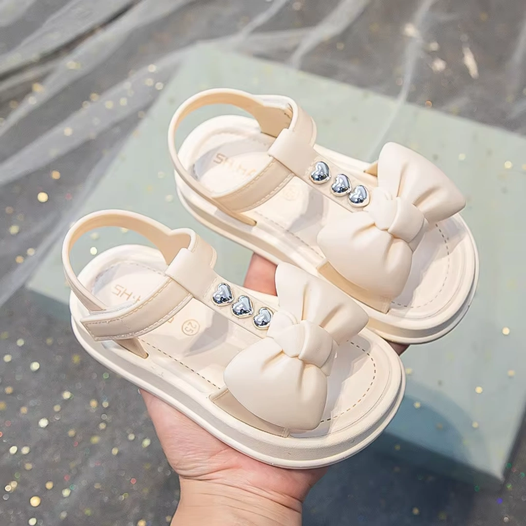Baby Bowknot Pearl Sandals for Girls - Image 3