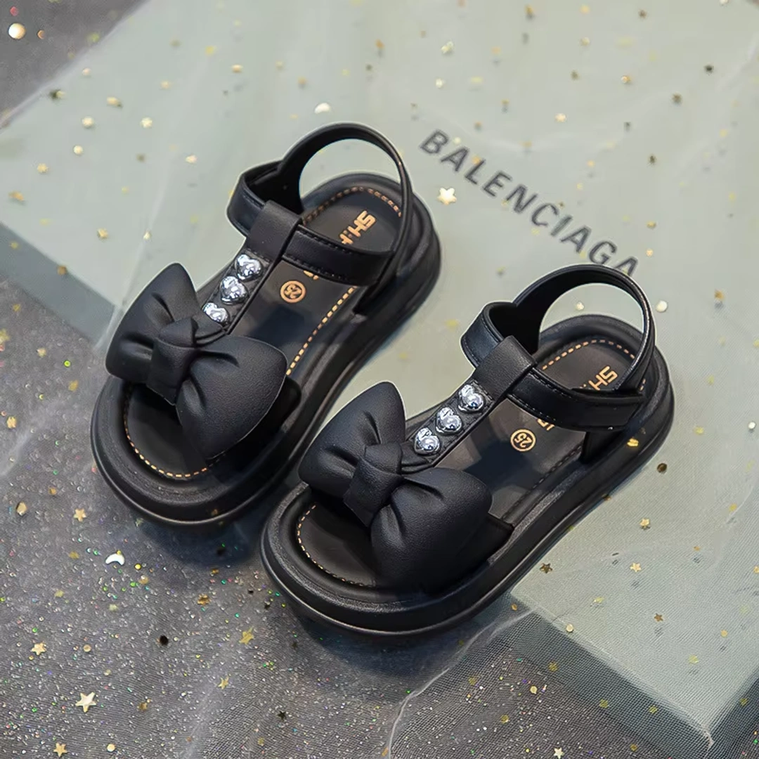 Baby Bowknot Pearl Sandals for Girls - Image 4