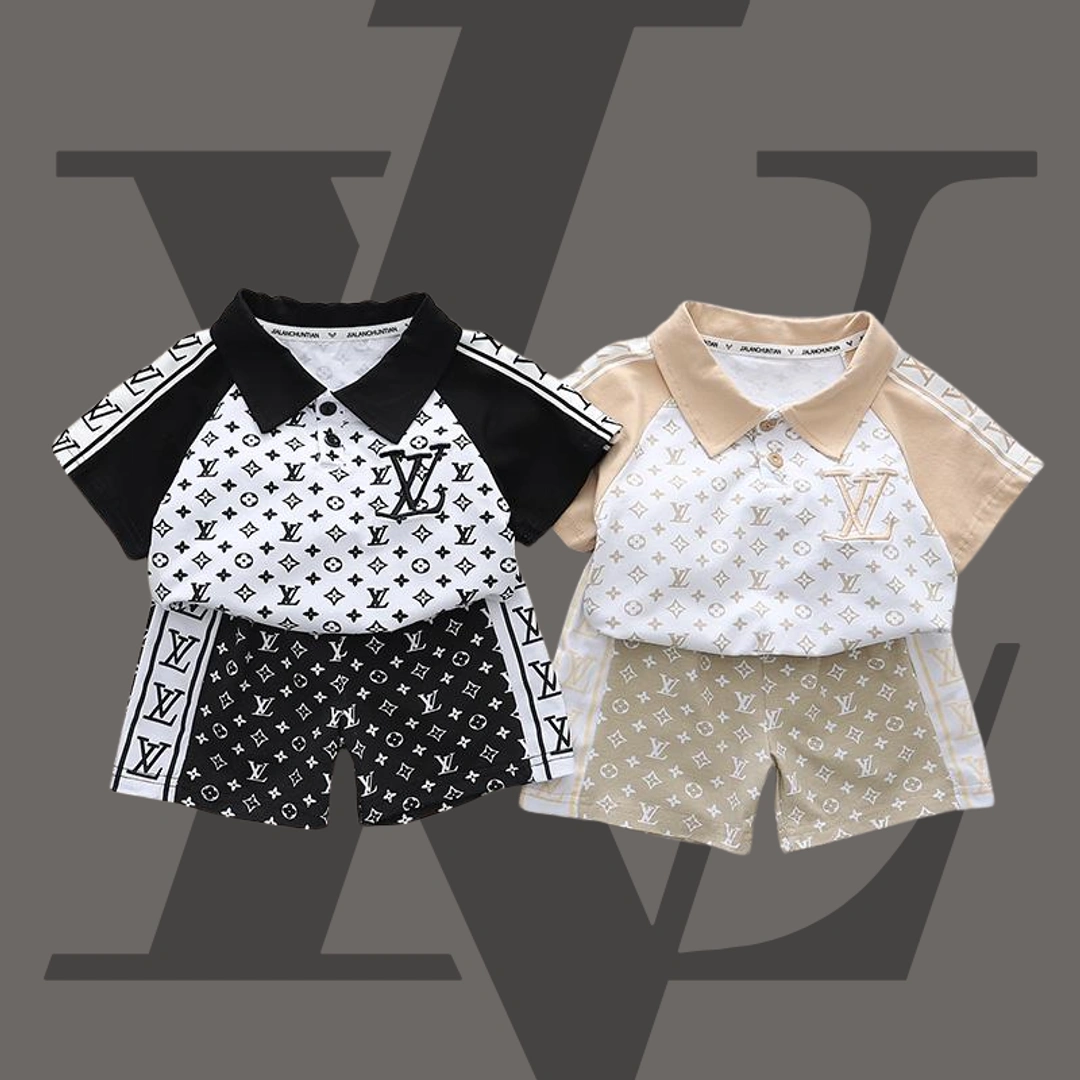 Luxury Style Baby & Kids L*V Printed Summer Set