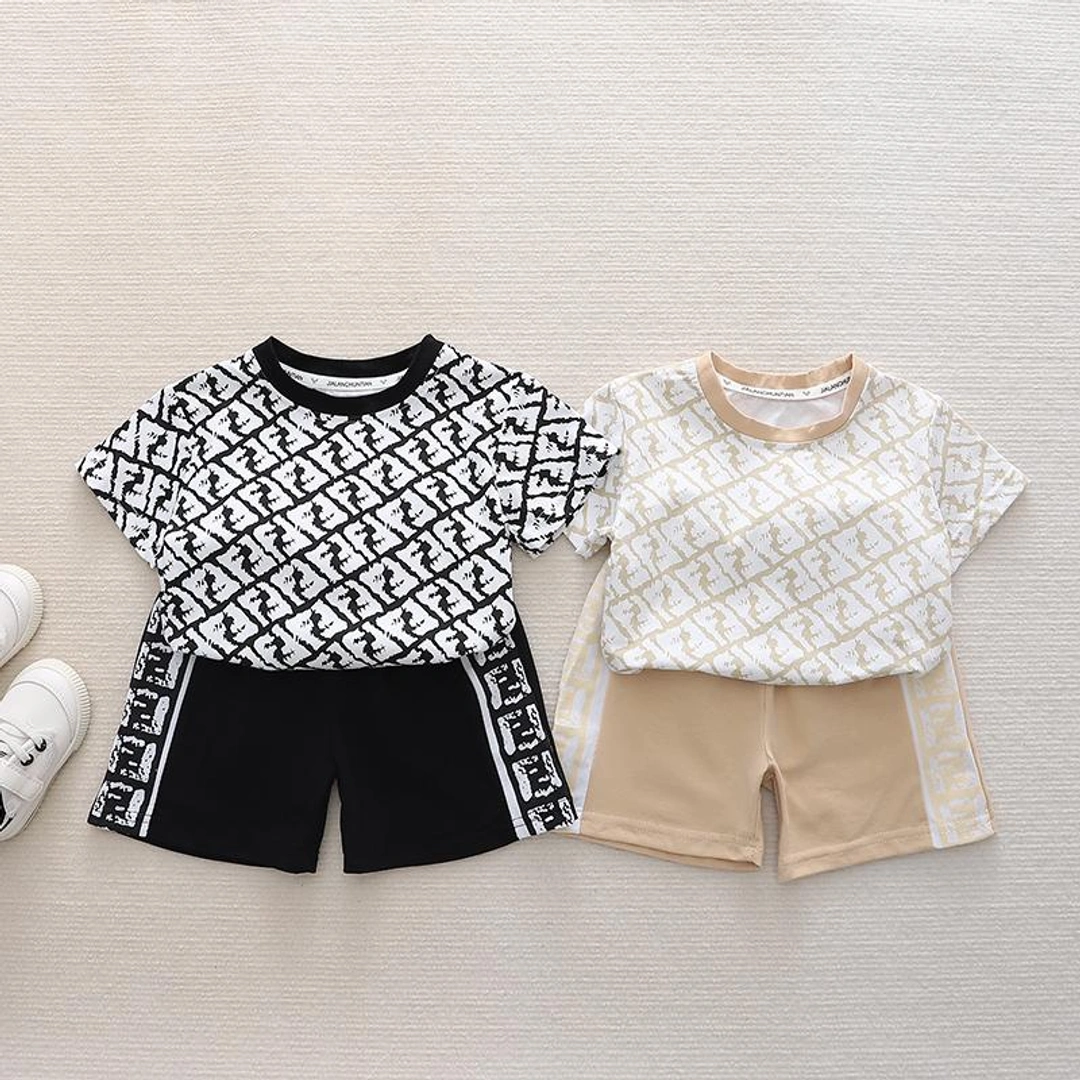 Luxury Designer Style Baby T-Shirt & Shorts Set