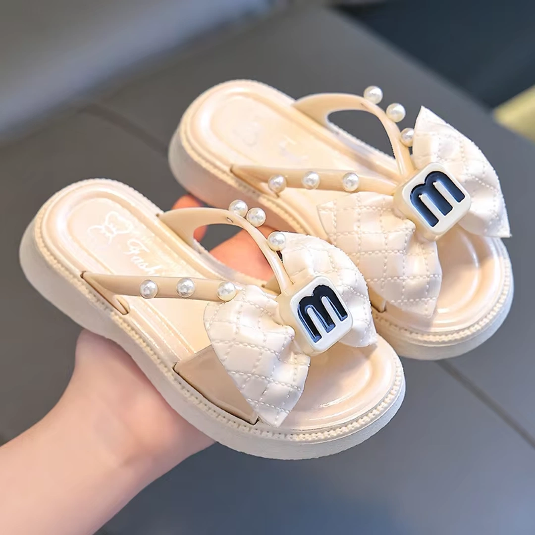 M-Logo Baby Bow Sandals – Stylish and Comfy for Little Steps - Image 4