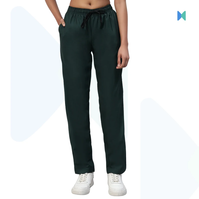 Premium Classic Half Sleeve Unisex OT Dress (Medical Scrub) – Dark Green - Thumbnail 6