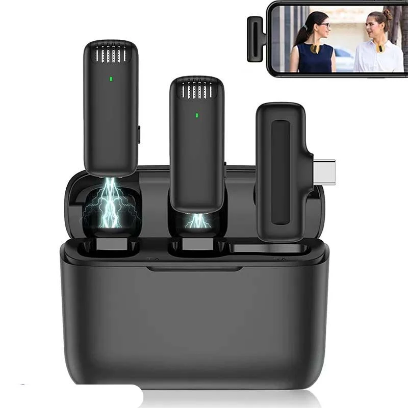 DK11 Dual Wireless Microphone with Noise Reduction & Charging Case | Mega Nest BD - Image 5