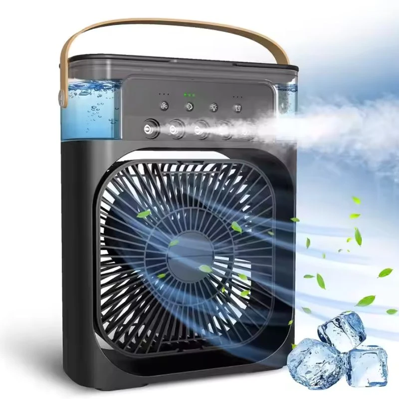 2025 New Portable Mini Desktop 7 Color Light Electric Spray Water air Cooler Fan with Humidifier | Mega Nest BD