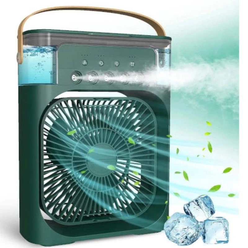 2025 New Portable Mini Desktop 7 Color Light Electric Spray Water air Cooler Fan with Humidifier | Mega Nest BD