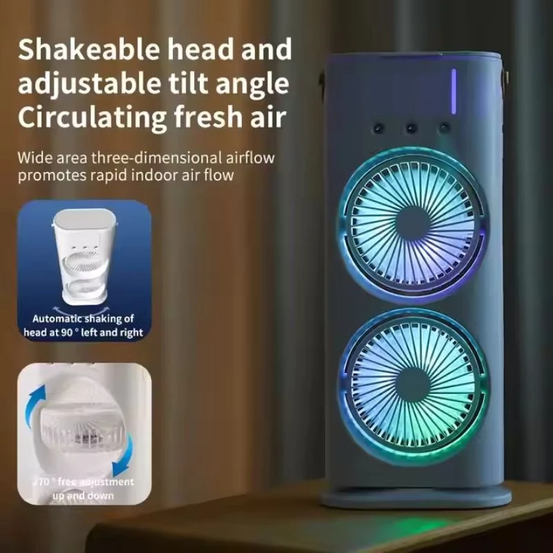 Dual Head Spray Tower Fan with Control Mist Humidifier | Mega Nest BD - Image 4