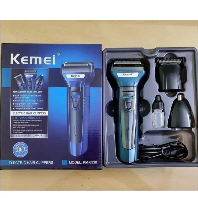 Kemei KM-6330 – 3-in-1 Electric Grooming Kit Trimmer | Mega Nest BD - Image 5