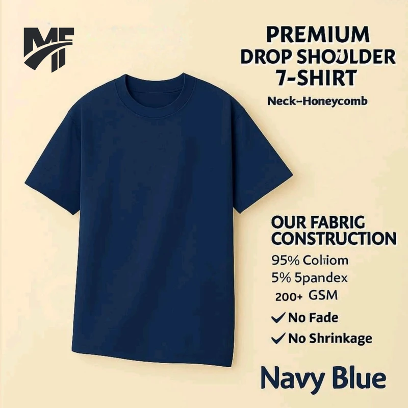 Solid Colour Drop Shoulder T-shirt