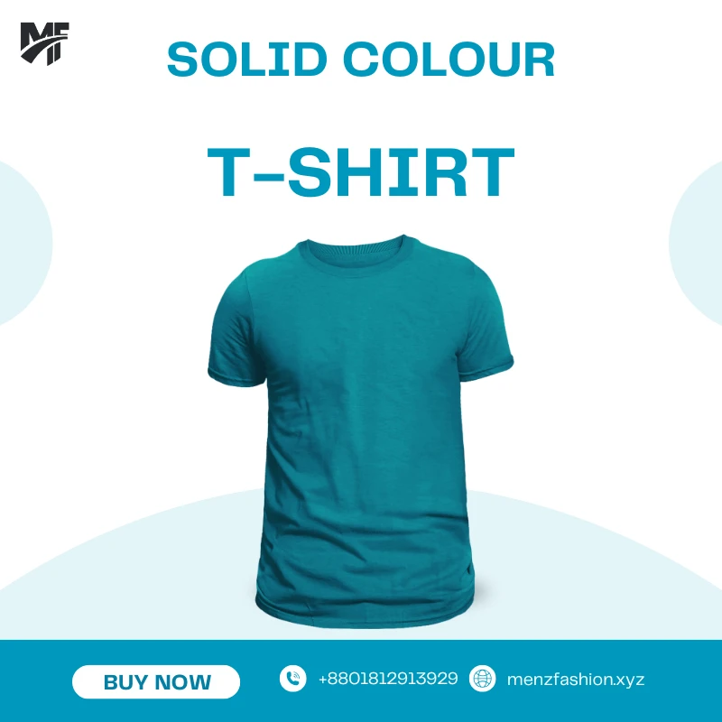 Solid Teal Colour T-shirt