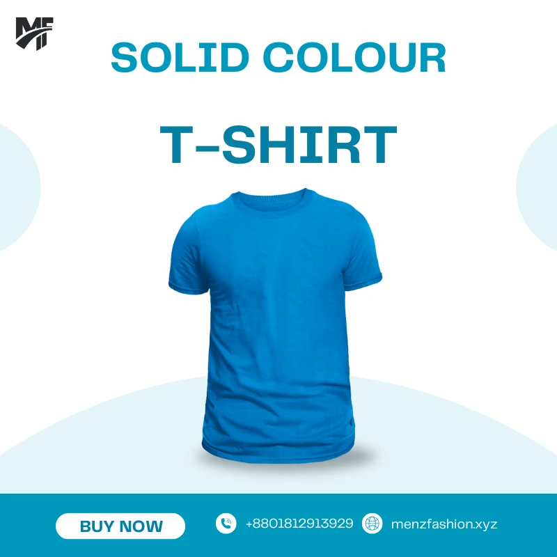 Solid Blue Colour T-shirt