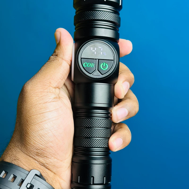 GearUP K60 Rechargeable Flashlight 10W COB + LED Torchlight