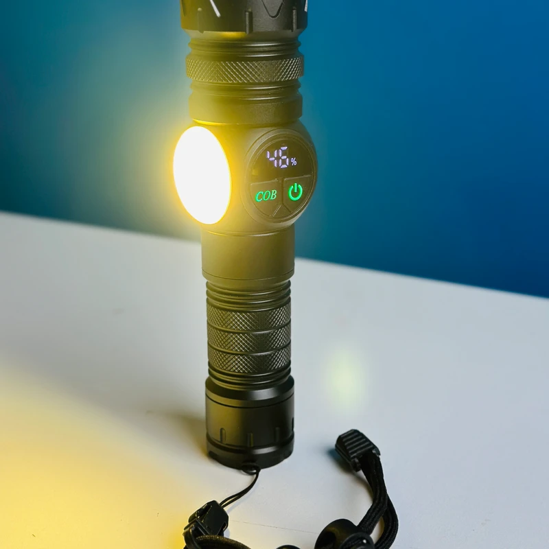 GearUP K60 Rechargeable Flashlight 10W COB + LED Torchlight