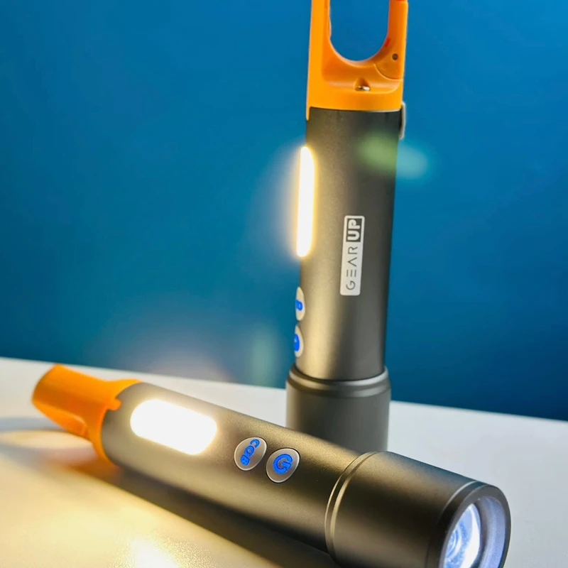 GearUP K57 Multifunctional Rechargeable Torch, Flashlight Zoomable LED Flashlight