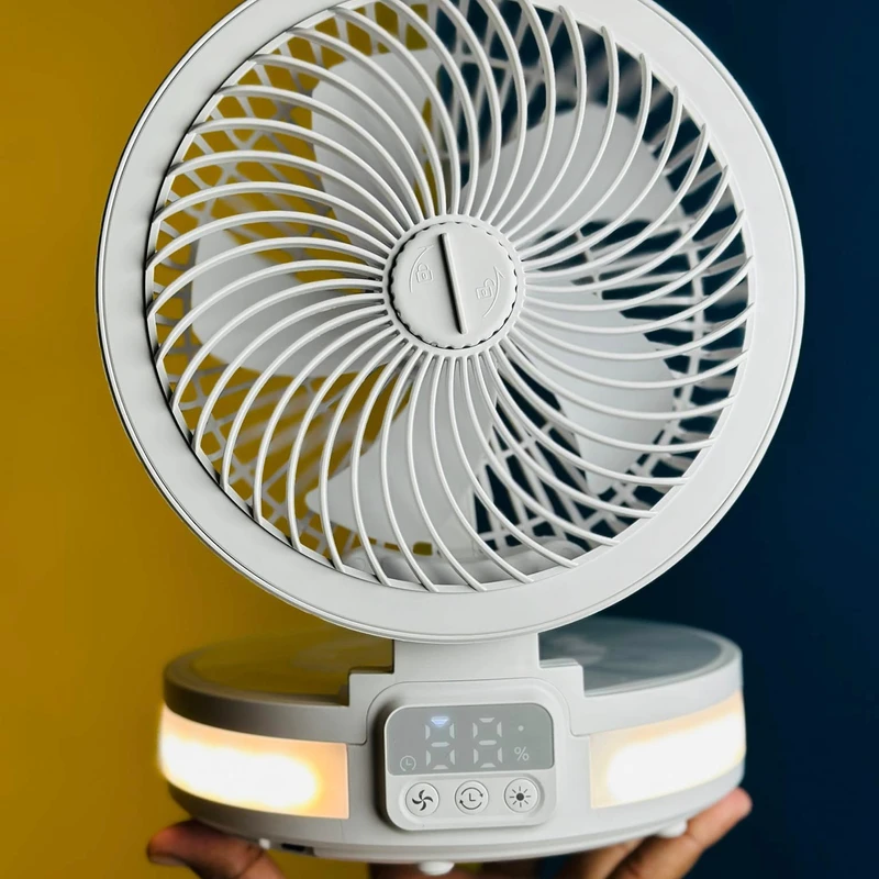 WiWu FS05 Rechargeable fan (4000mAh battery, LED Display Controll Panel)- White Color