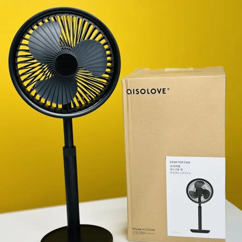 Xiaomi AISOLOVE F5 Pro Rechargeable Fan 4000mAh with Swing & Extendable- Black Color