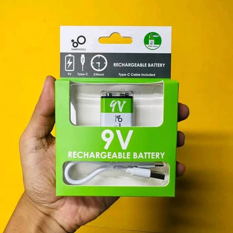 SmarToools 9V Type-C Lithium Rechargeable Battery