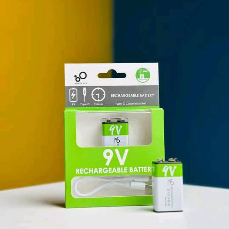 SmarToools 9V Type-C Lithium Rechargeable Battery