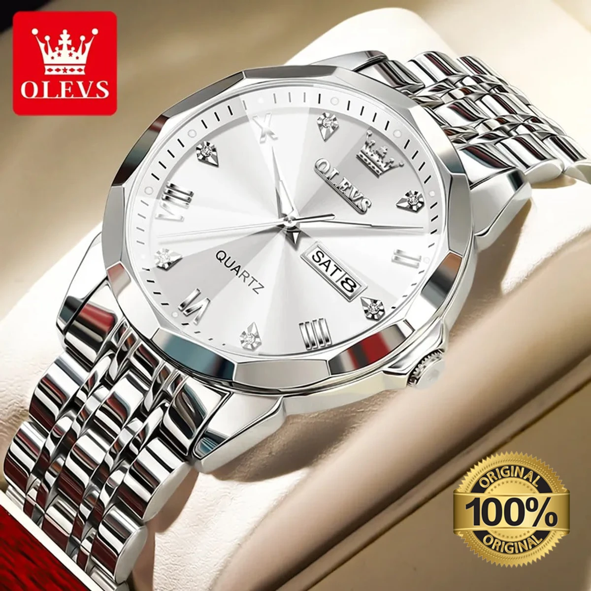Original OLEVS 9931 Man’s Watch Full Silve