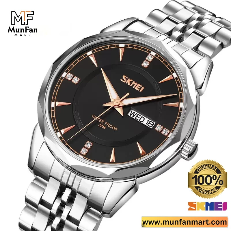 Original SKMEI 9268 Silver Black Man's Watch - Image 4