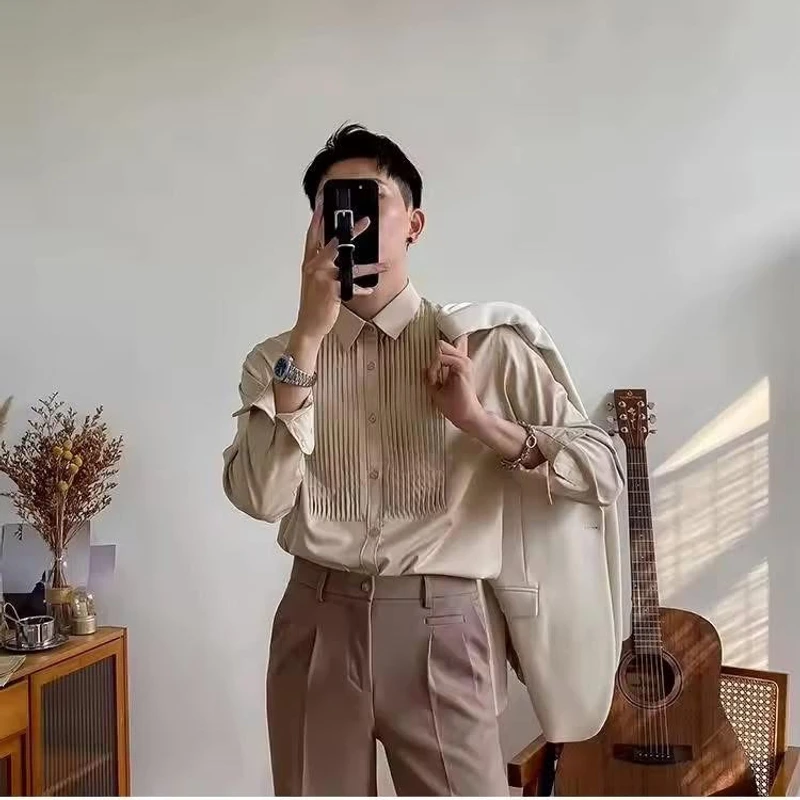 Najsha “Regal Pleat” Formal Shirt – Elegant Pleated Perfection for the Modern Gentleman