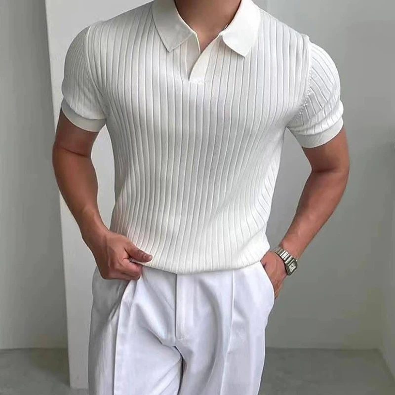 Najsha “Old Money” Polo Shirt – Ribbed Knit Luxury for the Modern Gentleman