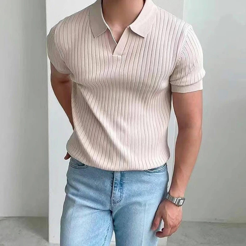 Najsha “Old Money” Polo Shirt – Ribbed Knit Luxury for the Modern Gentleman - Image 4