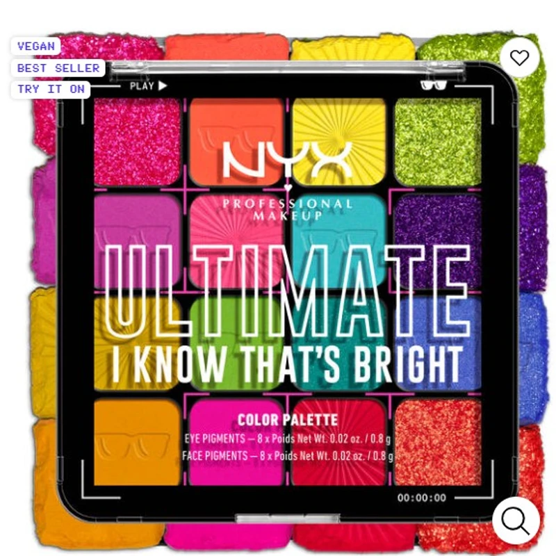 ULTIMATE SHADOW PALETTE-I KNOW THAT’S BRIGHT