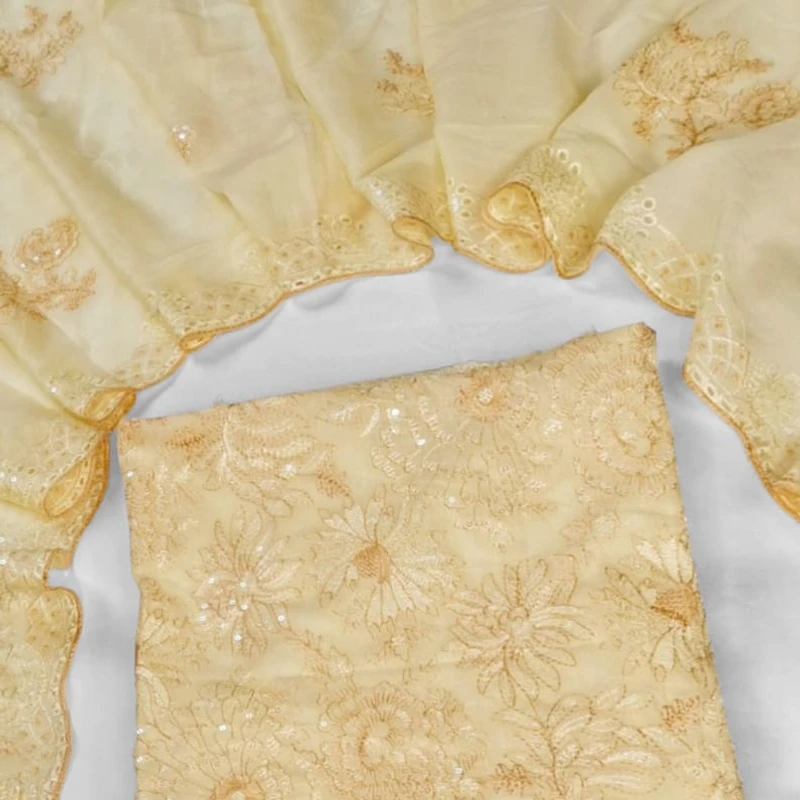 Pure Cotton Unstitched Print Three Piece for Women - Image 3