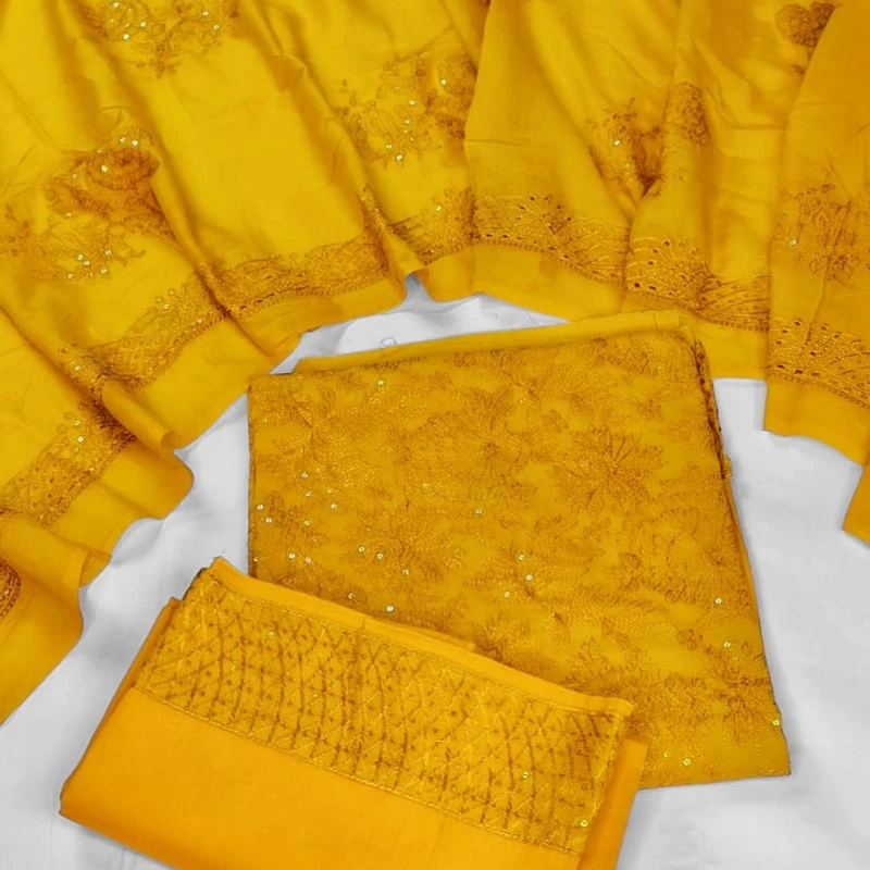 Pure Cotton Unstitched Print Three Piece for Women