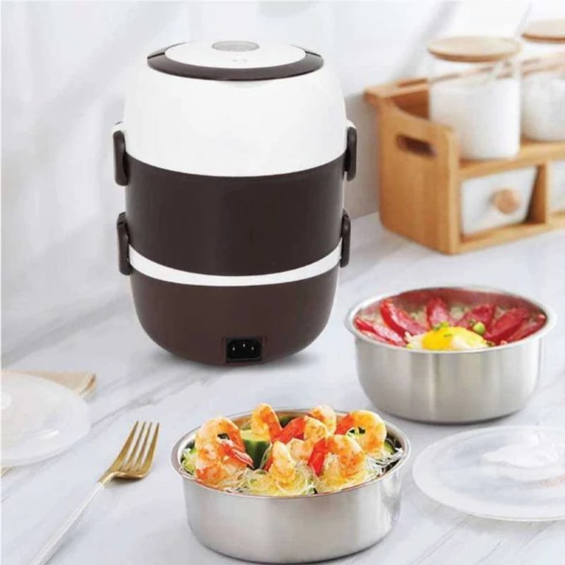 Cooking Lunch Box_3 Layers 2L Portable Electric Lunch Box
