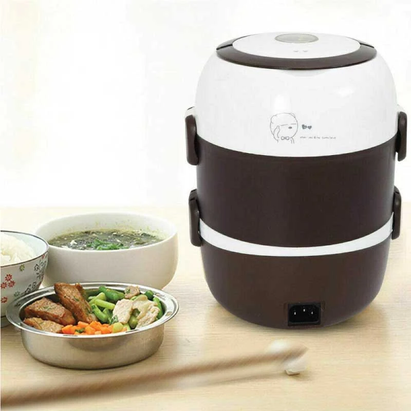 Cooking Lunch Box_3 Layers 2L Portable Electric Lunch Box - Image 4
