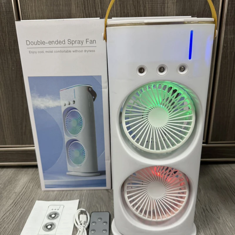 Rechargeable Double Ended Spray Fan ( ডাবল হেড পোর্টেবল মিস্ট ফ্যান ) - Image 4