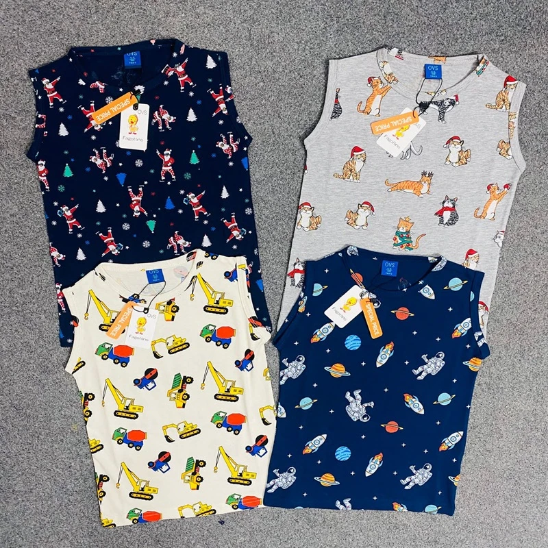 Sleeveless T-Shirt(Combo 4 Pieces)