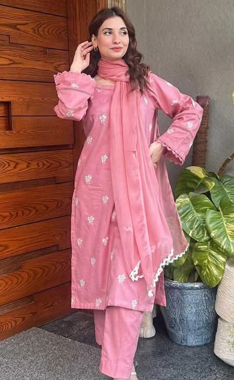 2PCS URGE DHANAK EMBROIDERED