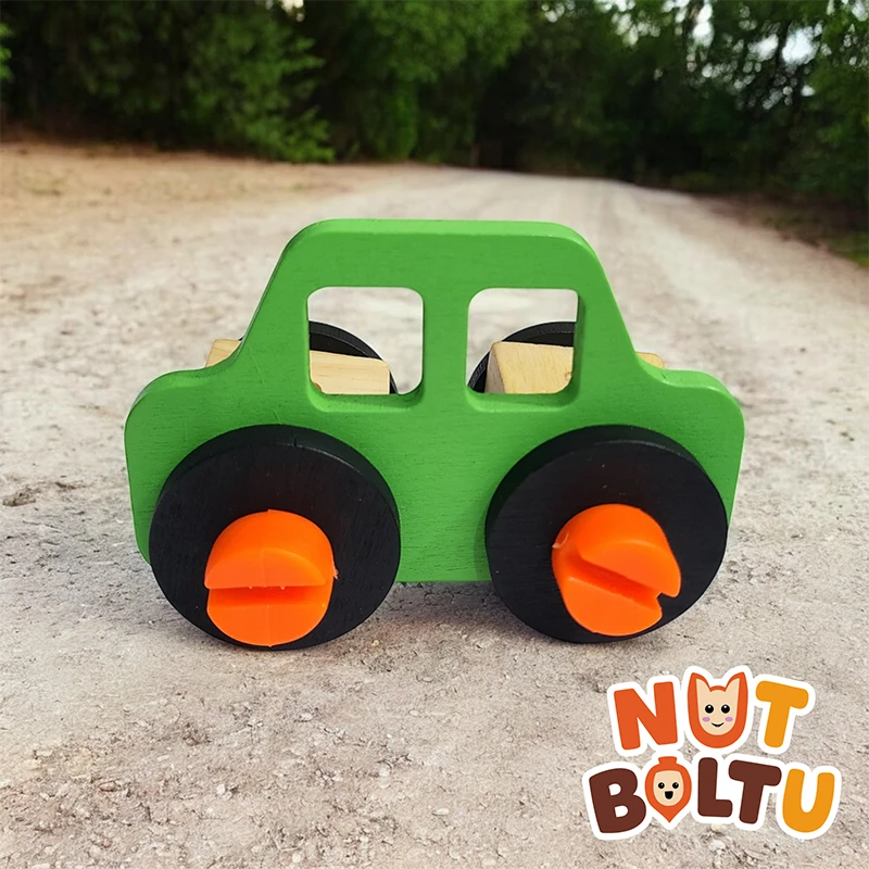 Creative Wooden DIY Building Blocks Set – 100% Safe & Educational Toy for Kids (3+ Years) - Image 3