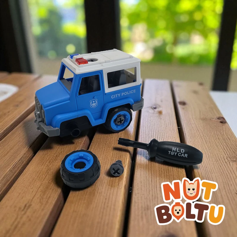 DIY Assembled Traffic Vehicles Set  4 in 1 Educational Buildable Toy for Kids (3+) - Image 3