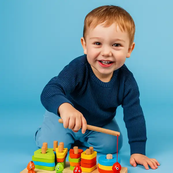 Fishing Four Post – 2in1 Wooden Blocks Puzzle