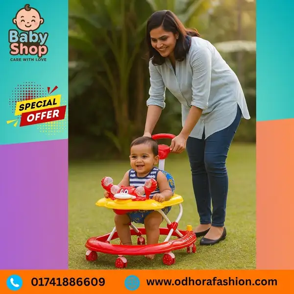 Baby Walker with Play Tray & Push Handle