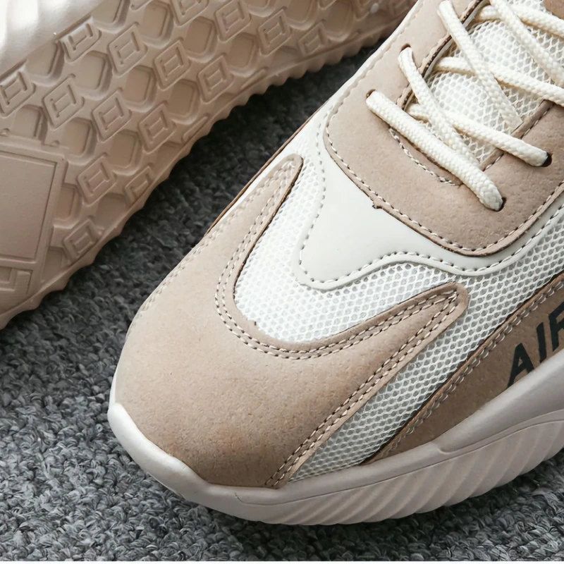 Men's Breathable Running Shoe-Beige - Image 7