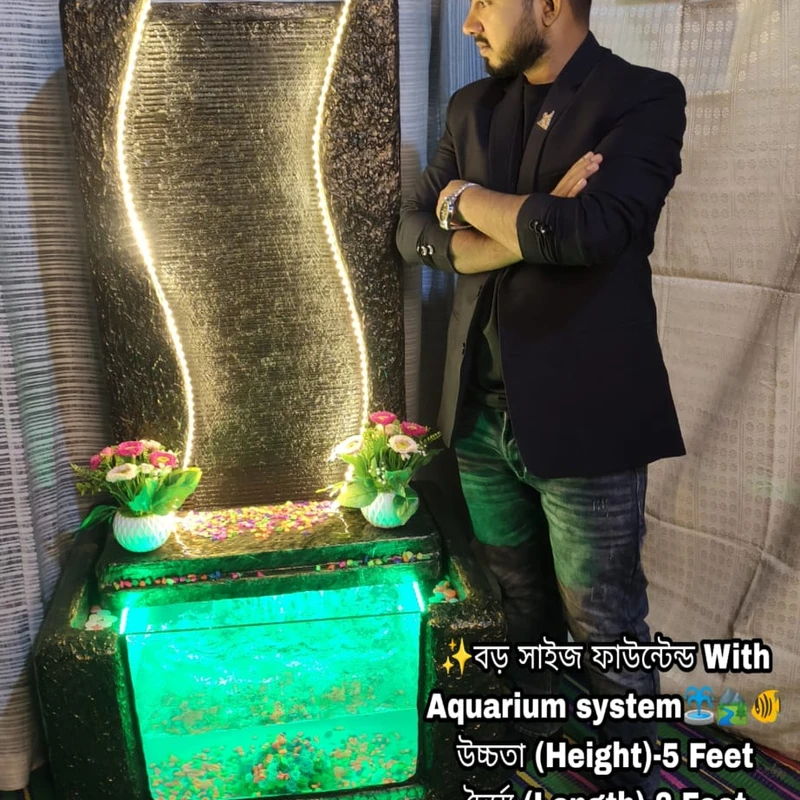 Big Size Waterfall Fountain With Aqurium System - Image 5