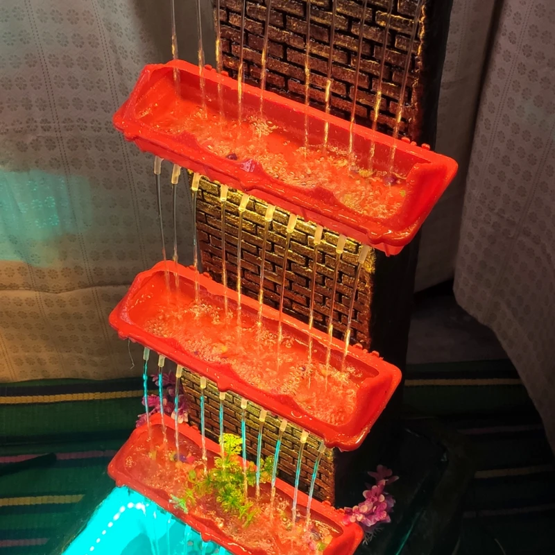 Rain Fountain with Aquarium System