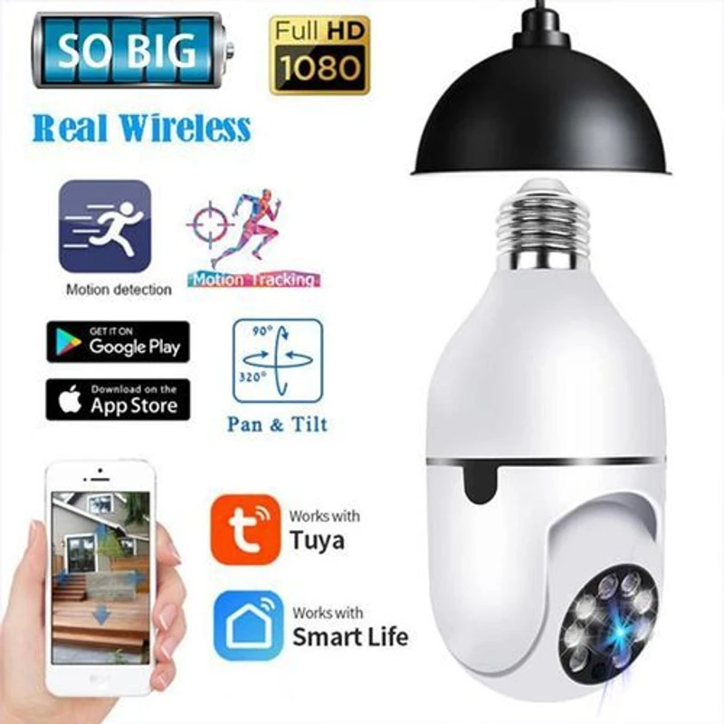 PTZ Bulb System 360 Degree WiFi Panorama IP Camera