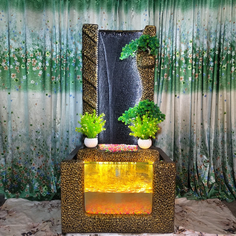 🌳Big White Bonsai Waterfall Fountain with Aqurium system ⛲🐟🐠