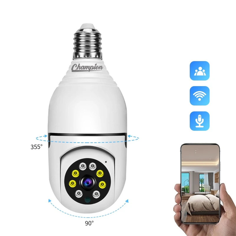 PTZ Bulb System 360 Degree WiFi Panorama IP Camera