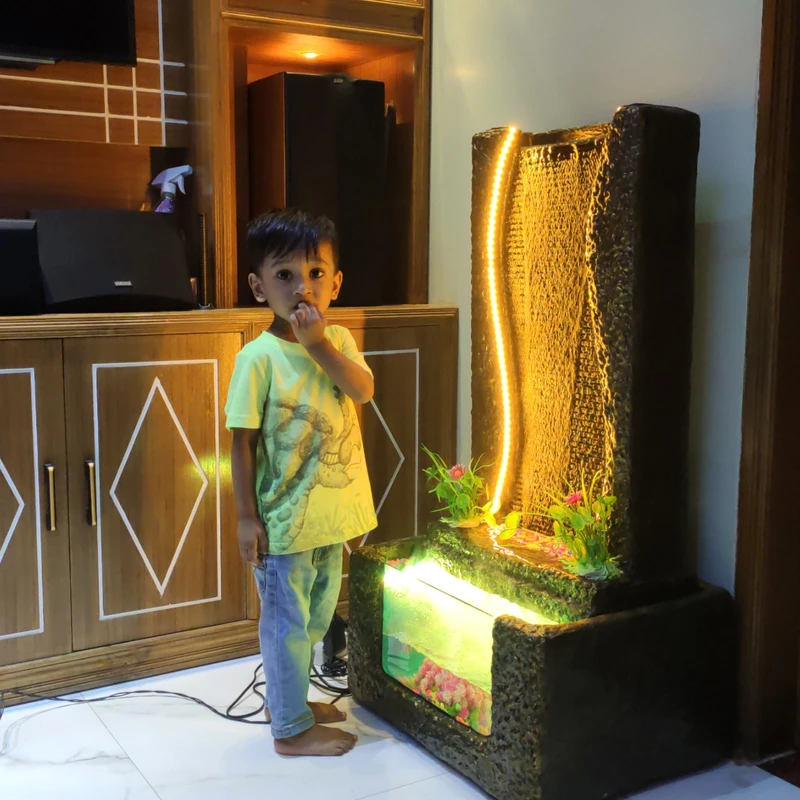 S Waterfall Fountain with Aqurium System