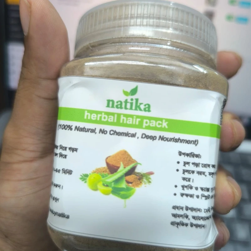 Natika Herbal Hair Pack and Hair Oil Combo - Image 3