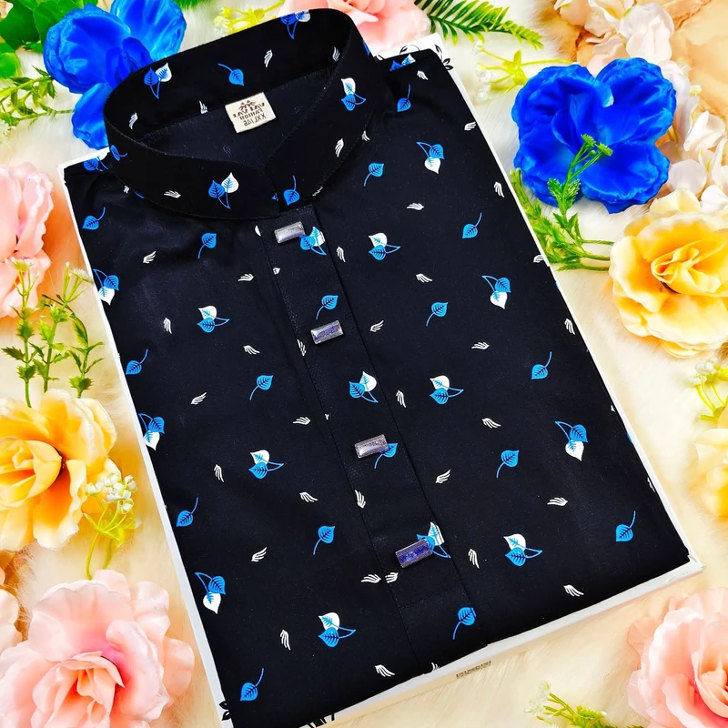 Cotton Panpata Panjabi Blue - 016