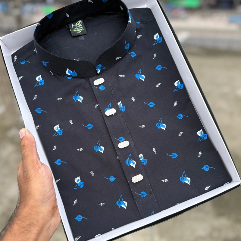 Cotton Panpata Panjabi Blue - 016